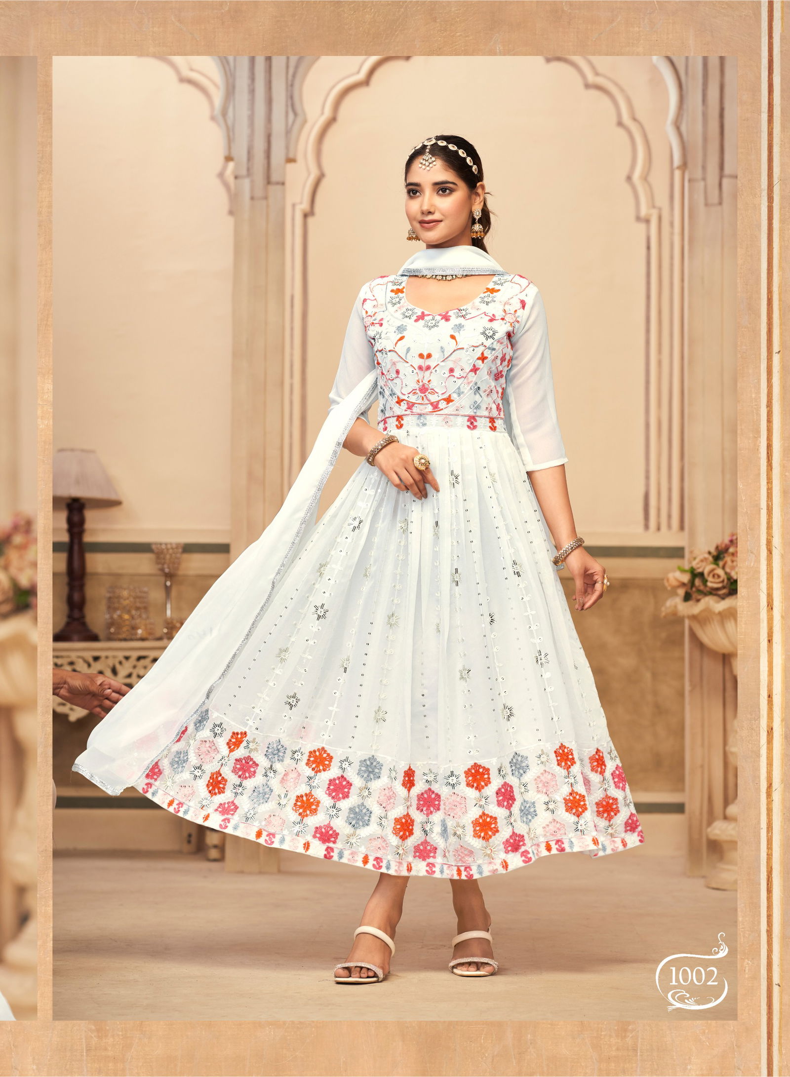Rang Rasiya By Banwery Georgette Long Kurti With Dupatta Wholesale Shop In Surat
